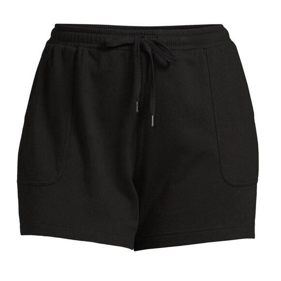 Terra & Sky Women's Plus 3X (24-26W) Black Pull On Knit Shorts Stretch relaxed - Picture 3 of 5
